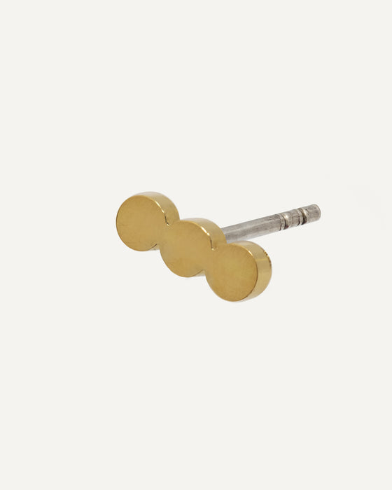 Paula Gold Stud Earring from Sandrine Diodati.