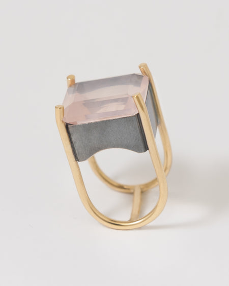 Candy Floss Rose Quartz Ring from Sandrine Diodati.