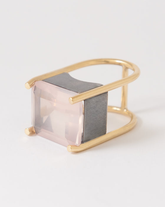Candy Floss Rose Quartz Ring from Sandrine Diodati.