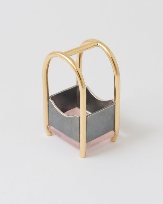 Candy Floss Rose Quartz Ring from Sandrine Diodati.