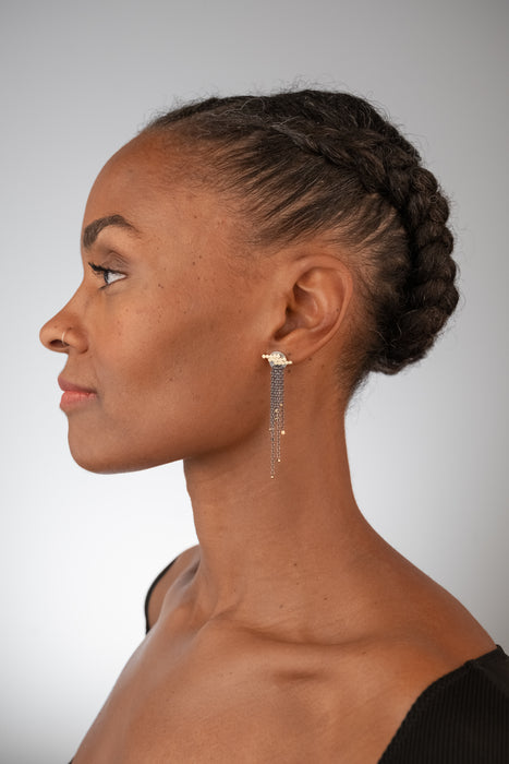 Armando Stud and Chain Earring from Sandrine Diodati.